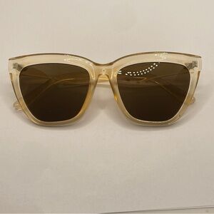 Retro Style Clear Orange Cat Eye‎ Oversized Sunglasses
